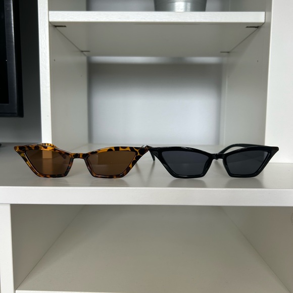Cat-Eye Sunglasses Duo — Black & Tortoiseshell - Picture 2 of 3